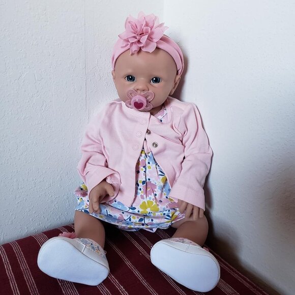 🆕20 inch Full Body Silicone Baby Dolls Girl Open Eyes Baby Stress-Relief Toy - Picture 3 of 12